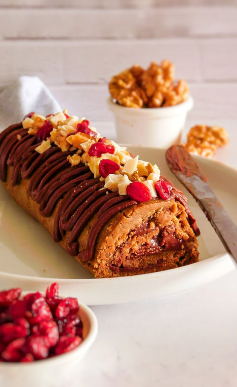 Pionono con harina de lúcuma y quinoa cookies