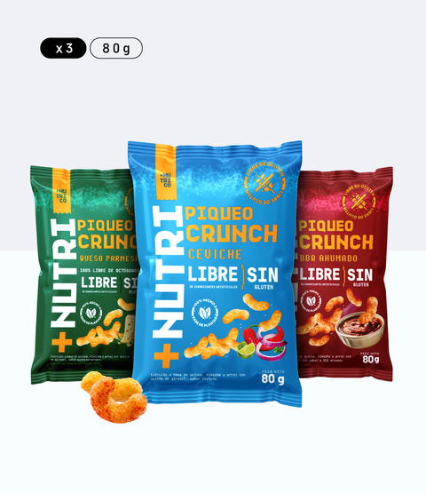 Pack Snacks Saludables de Quinua: Piqueos Crunch 80g (3 und)