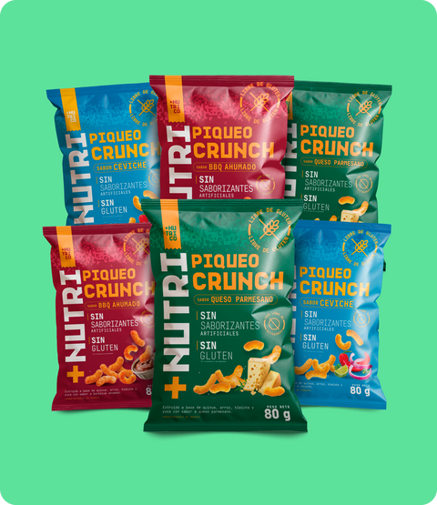 Pack Snacks Saludables de Quinua: Piqueos Crunch 80g (6 und)
