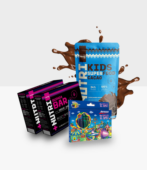10 Barras de Cereales Andinos (2 cajas) + 1 Batido Nutricional Cacao Kids