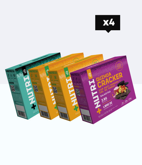 Pack Saladitas: Galletas Crackers de Quinua 24 Und (4 cajas)