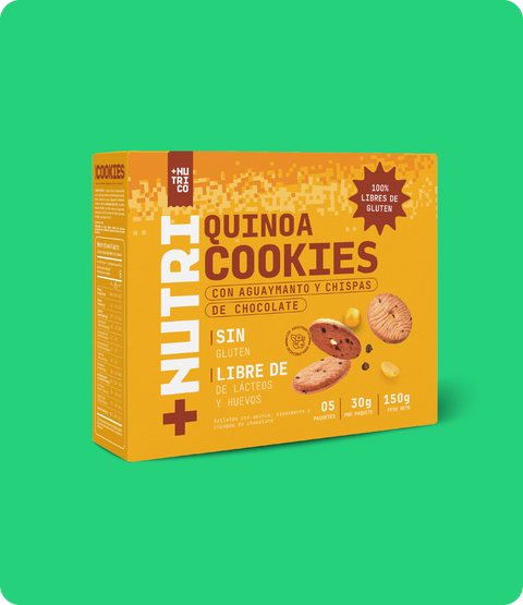 Galletas Sin Gluten con Quinua, Aguaymanto y Chispas de Chocolate