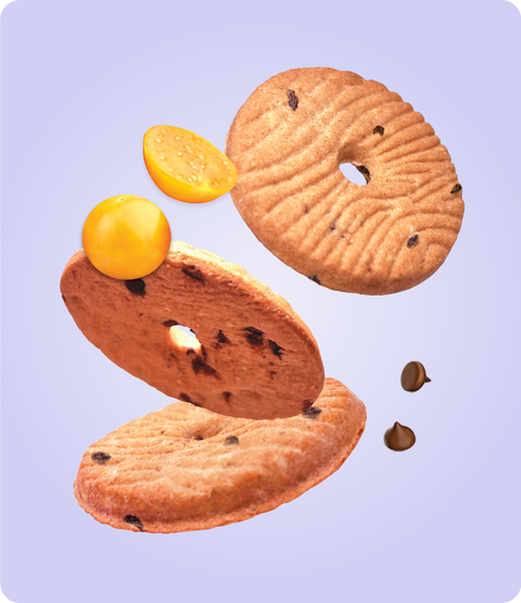 Galletas Sin Gluten con Quinua, Aguaymanto y Chispas de Chocolate