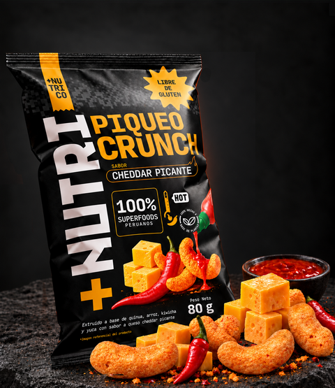 Piqueos Crunch Queso Picante 80g