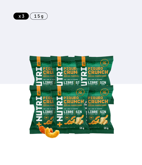 Pack x6 Piqueos Crunch Queso Parmesano 15g